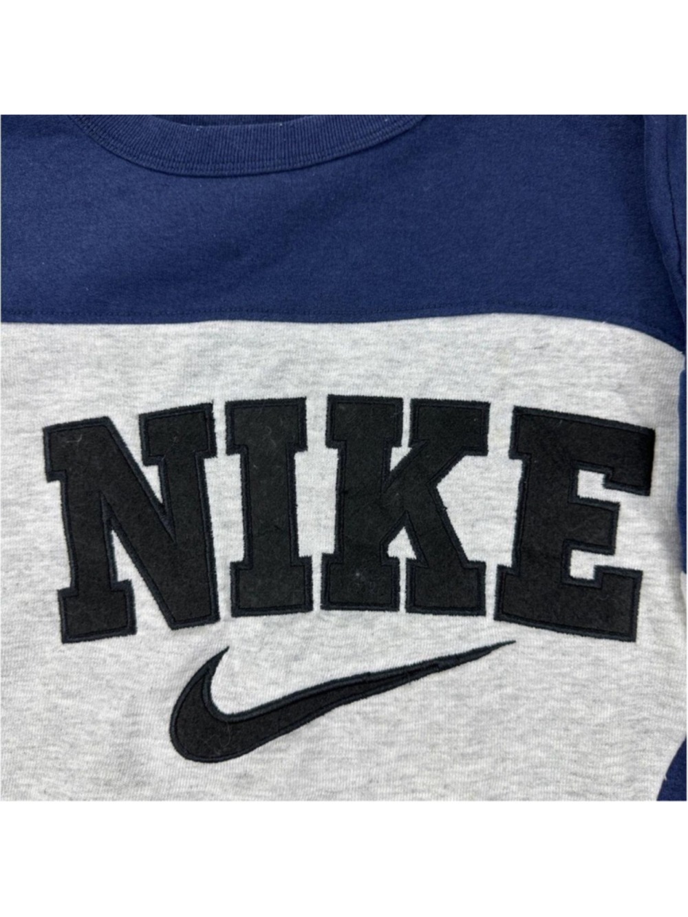 Nike Crewneck Navy Blue Grey Tie-Dye Large - Picture 6 of 8
